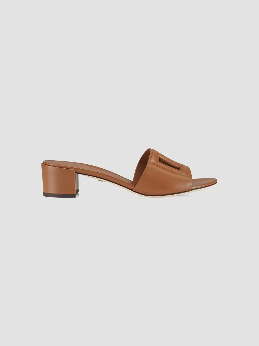 Interlocking DG 40 Leather Mules by Dolce & Gabbana