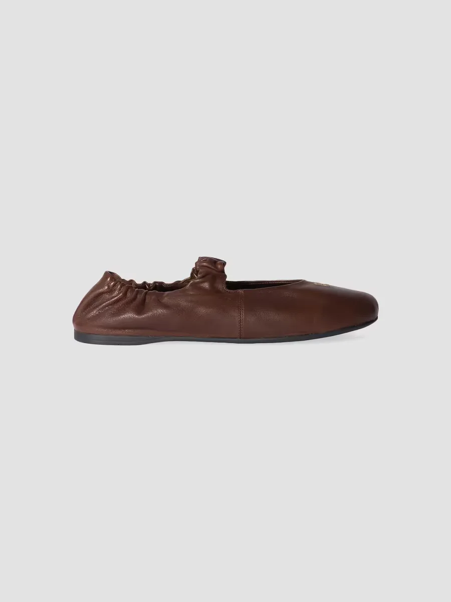Ruches Nappa Leather Ballerinas