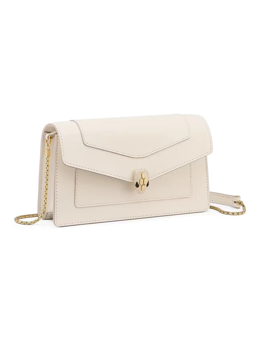 Serpenti Forever Leather Wallet-On-Chain by BVLGARI