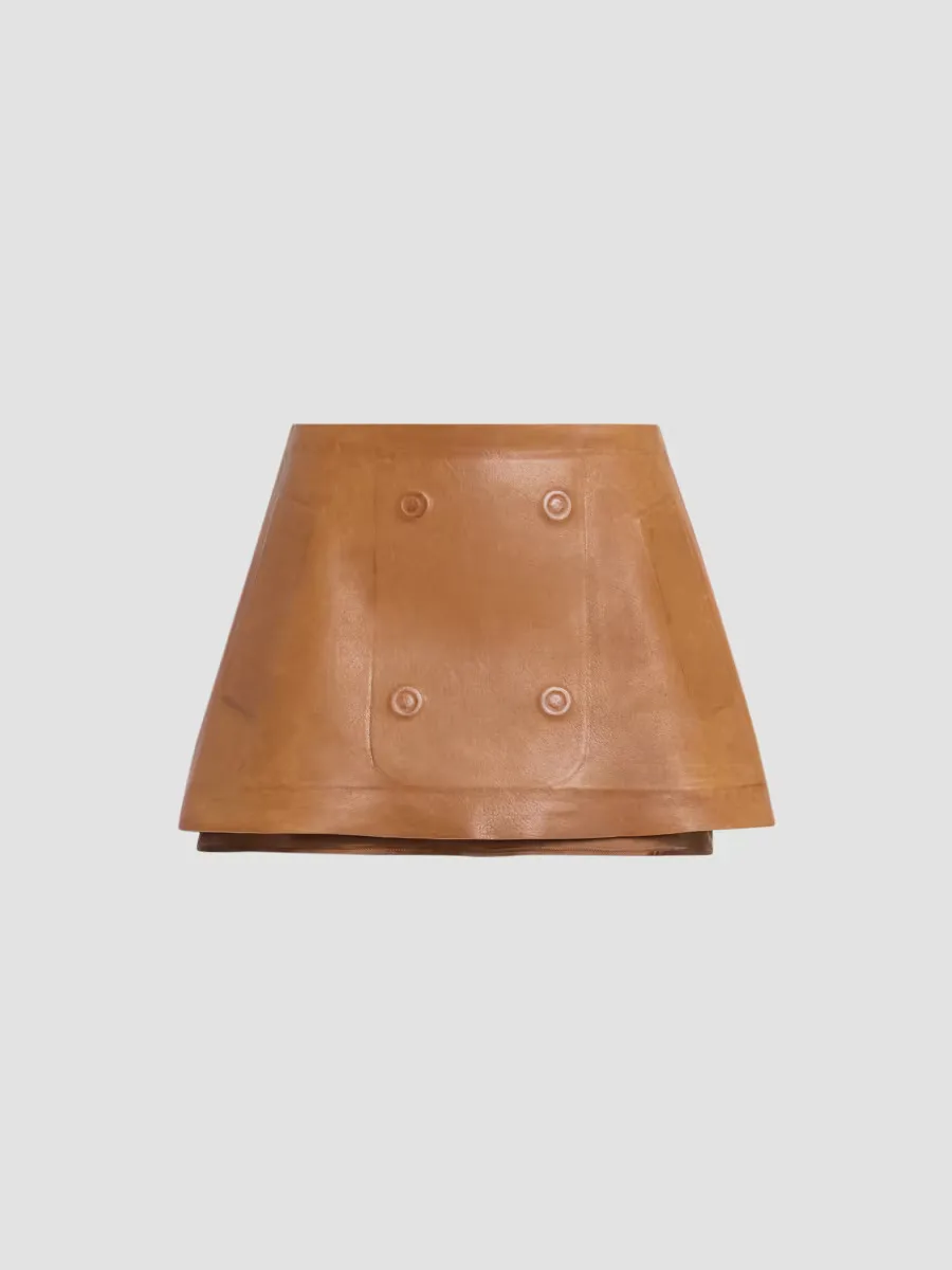 Fusion Leather Mini Skirt by Maison Margiela