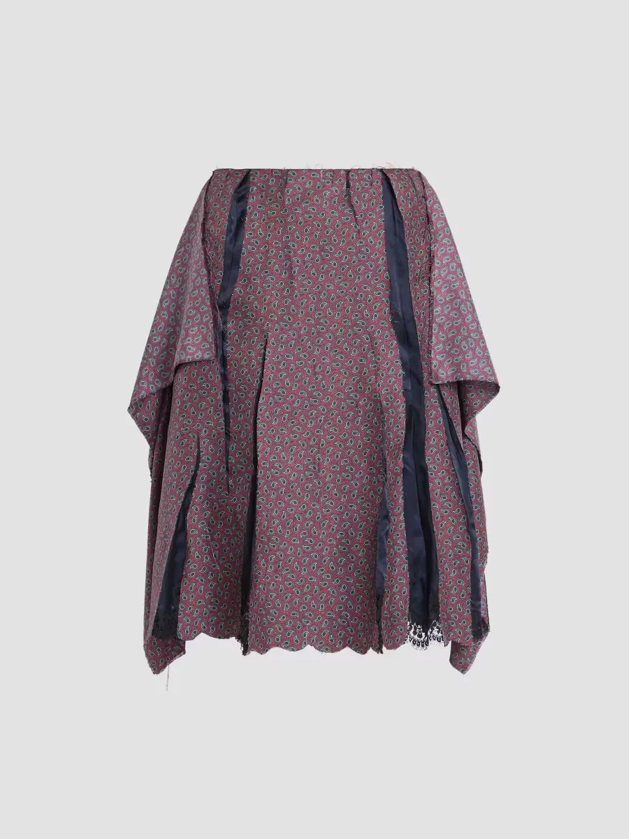 Fusion Printed Draped Midi Skirt by Maison Margiela