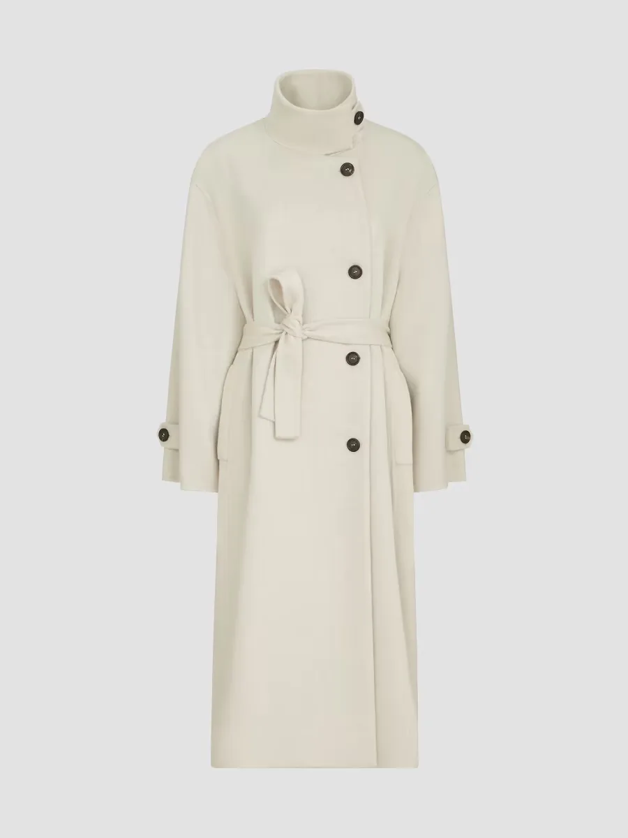 Hand-Crafted Coat in Cashmere Beaver Double Cloth