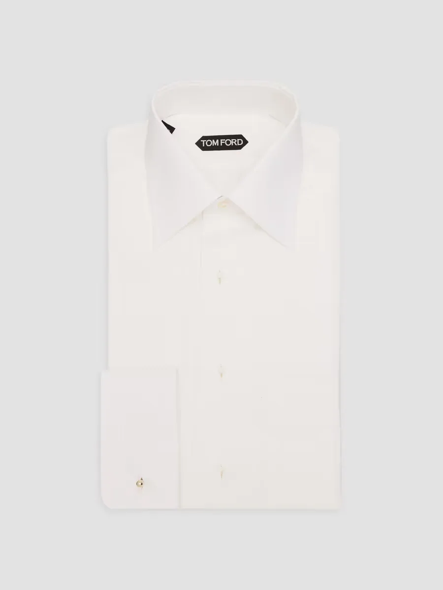 Pleated Bib Voile Slim-Fit Formal Shirt