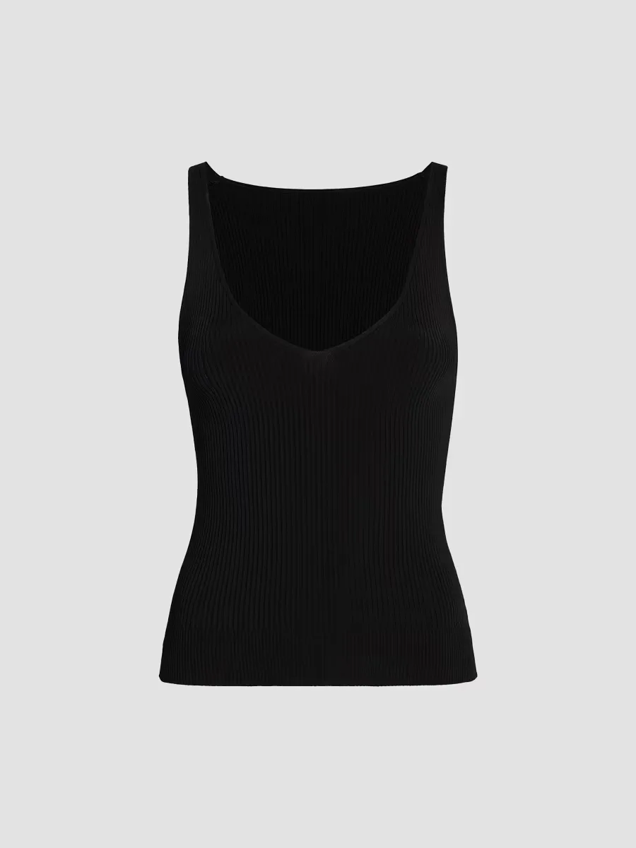 Deep V Tank Knit