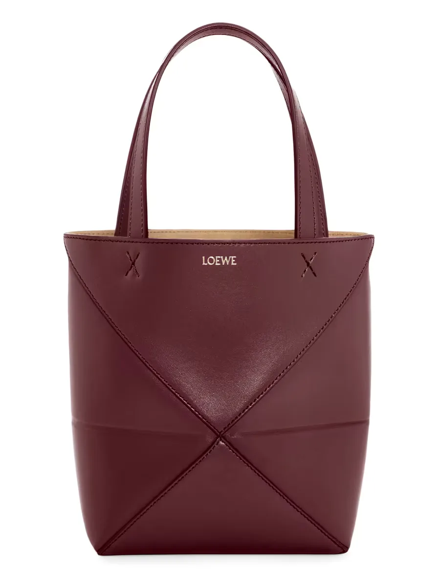 Mini Puzzle Fold Leather Tote Bag by LOEWE