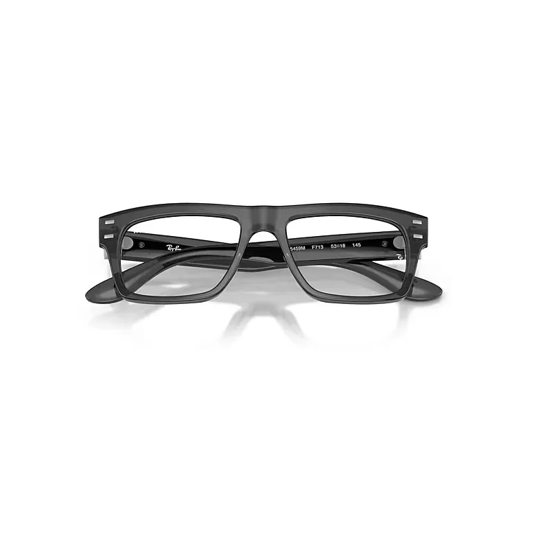 Rb5459m Optics Scuderia Ferrari Collection Eyeglasses Transparent Grey Frame Transparent Lenses Polarized 53-18 by Ray-Ban
