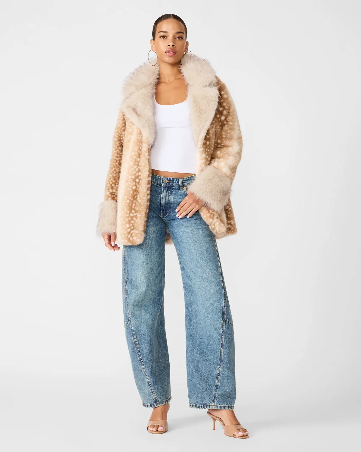 Carmelina Coat Long Sleeve Faux Fur Jackets & Coats by Steve Madden