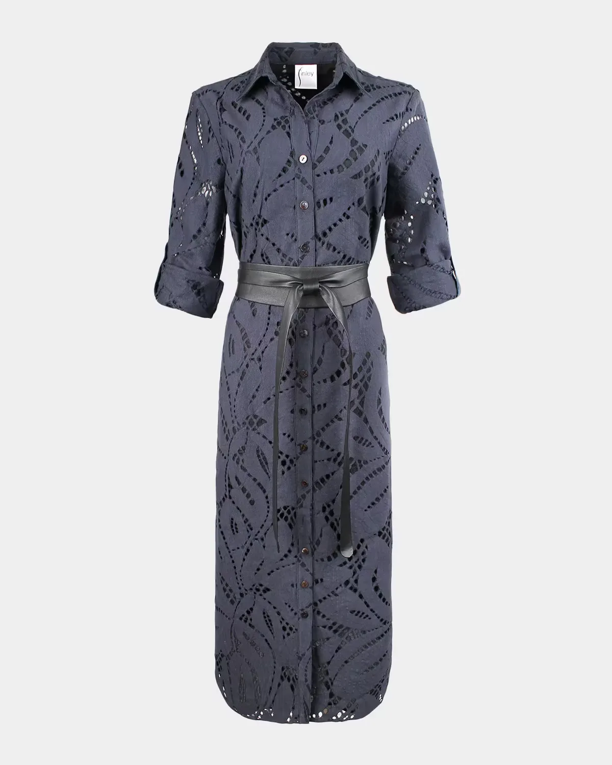 Alex Belted Cutout Maxi Shirtdress by Finley