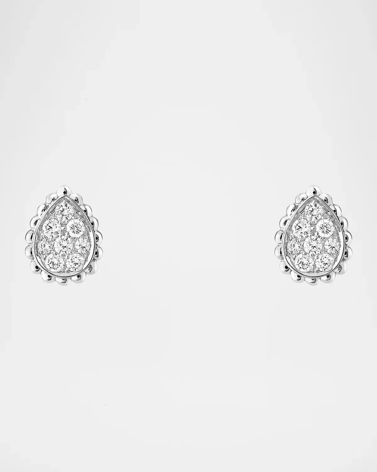 Serpent Boheme 18K White Gold Diamond Stud Earrings by Boucheron