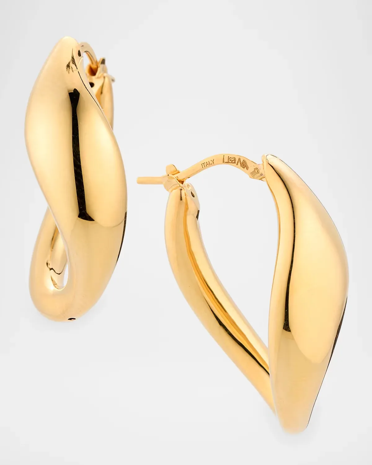 Golden Dreams 18K Yellow Gold Hoop Earrings by Lisa Nik