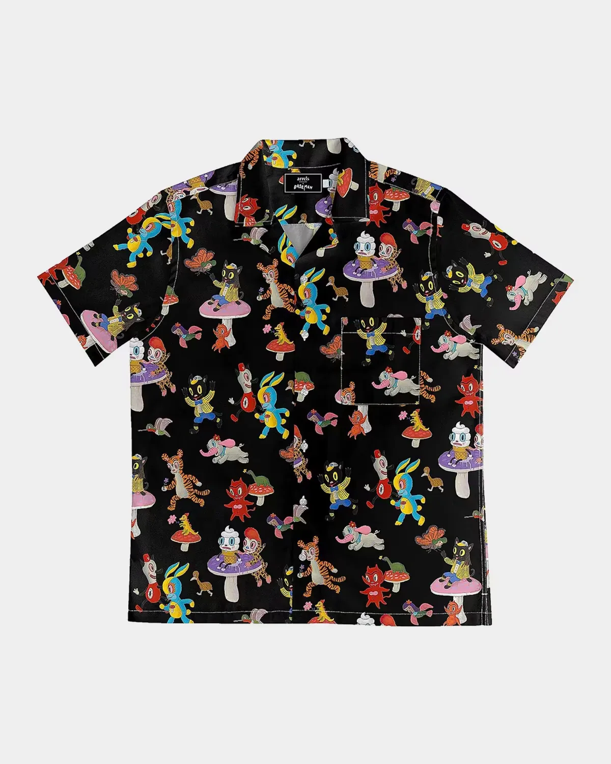 Printed Regular-Fit Camp Shirt by ARRELS