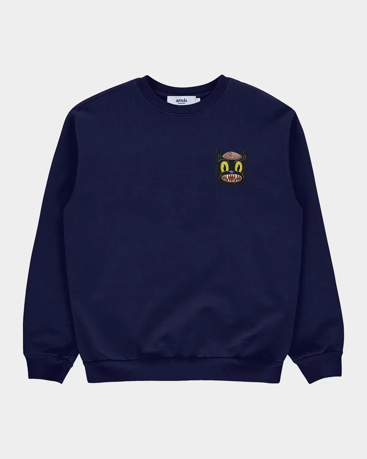 Small Cat Graphic Cotton Sweatshirt by ARRELS