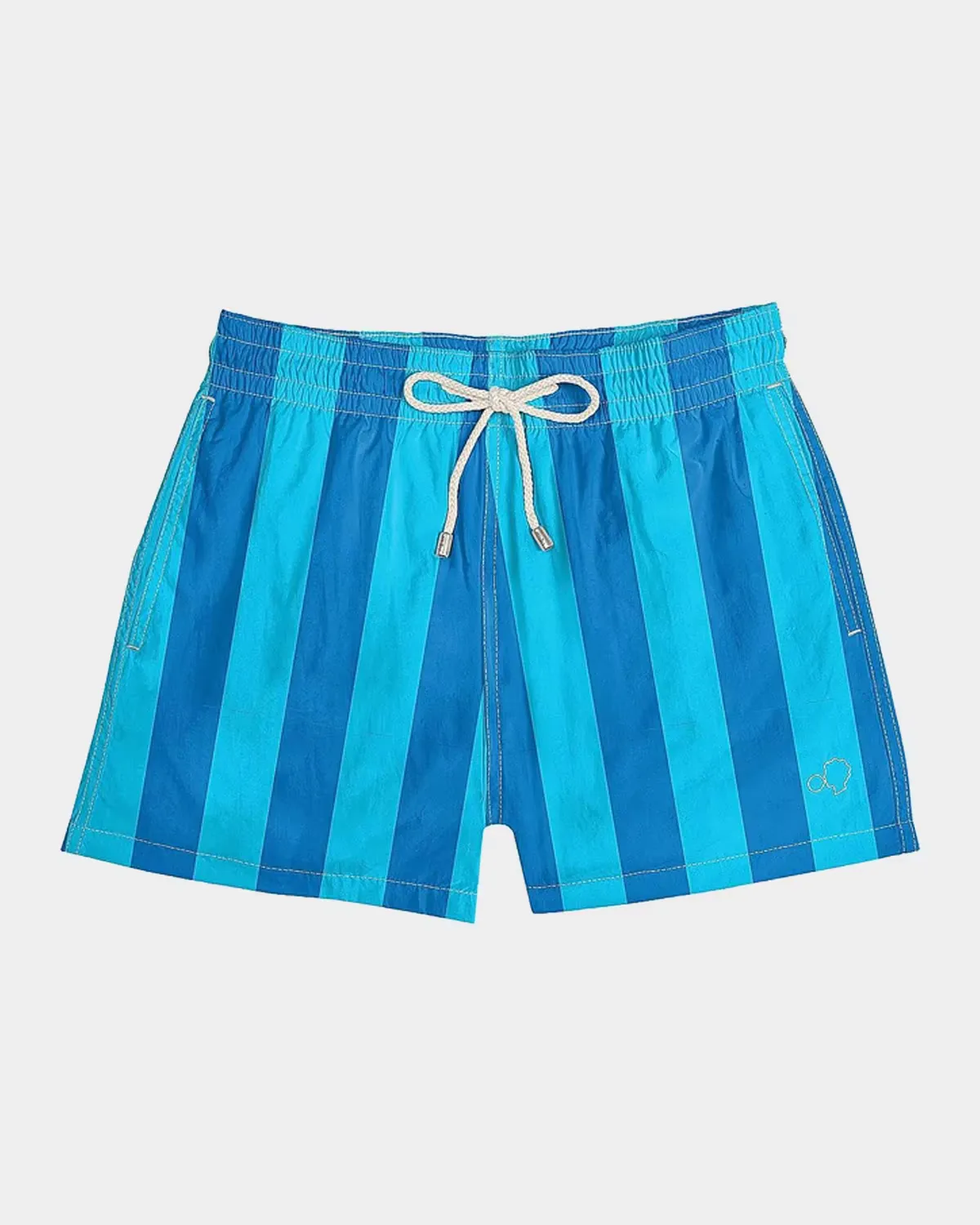 Beach House Striped Drawstring Regular-Fit Swim Shorts by ARRELS