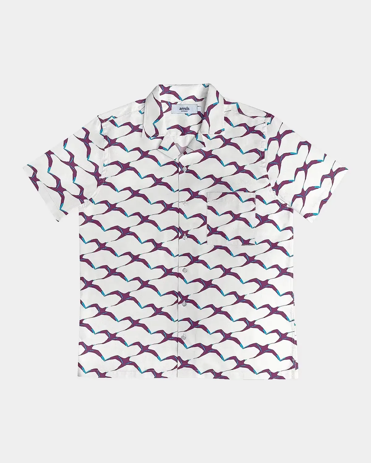 Birds Printed Camp Shirt by ARRELS