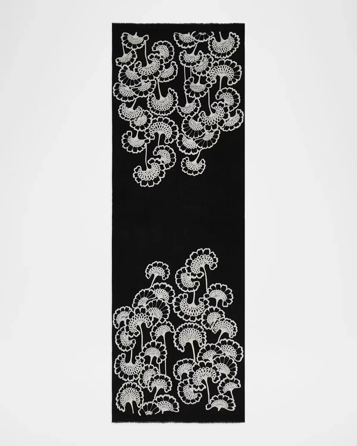 Velour Bloom Merino Wool Scarf by Janavi India