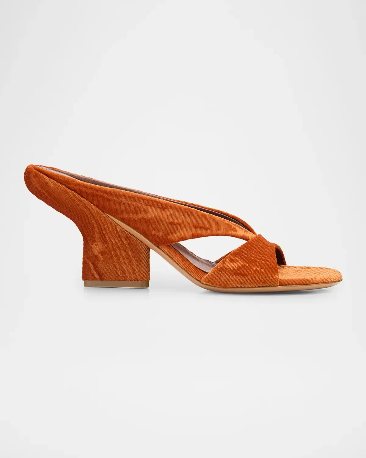 100mm Ribbed Velvet Mule Sandals by Dries Van Noten