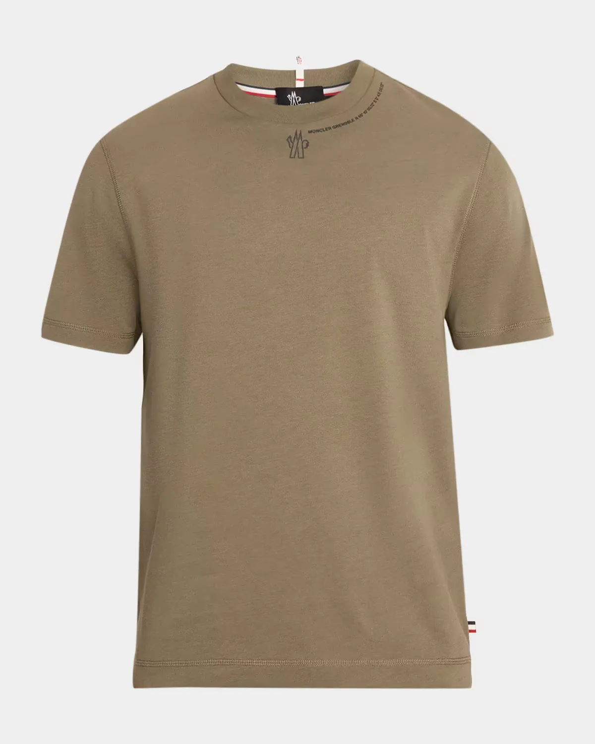 Logo Coordinates Cotton Crewneck T-Shirt by Moncler
