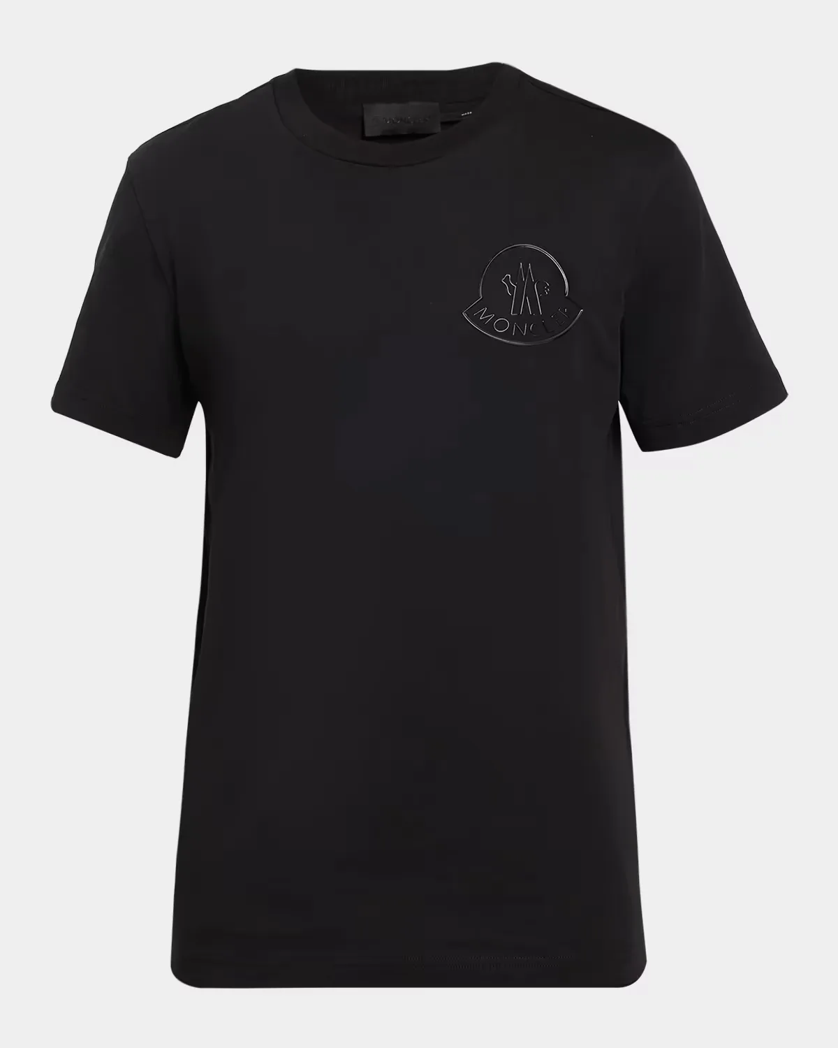 Tonal Logo Emblem Crewneck T-Shirt by Moncler