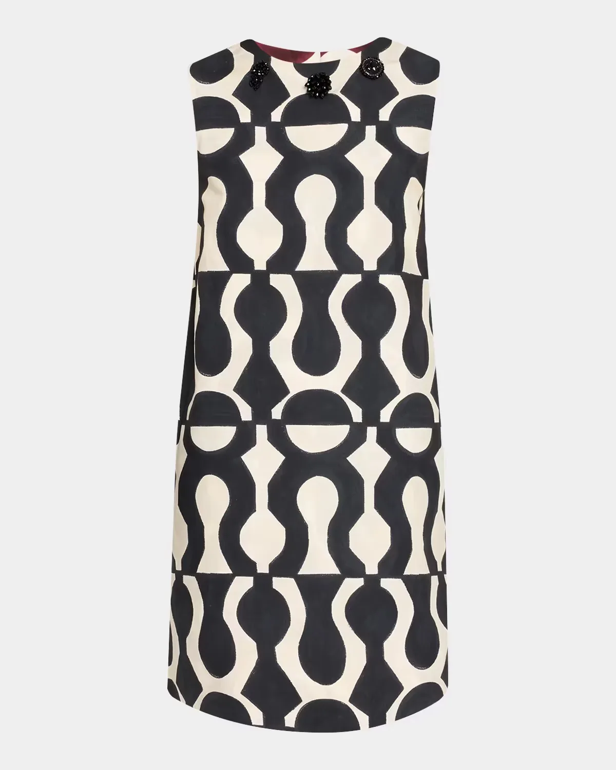 Geo-Print Sleeveless Mini Shift Dress by Max Mara