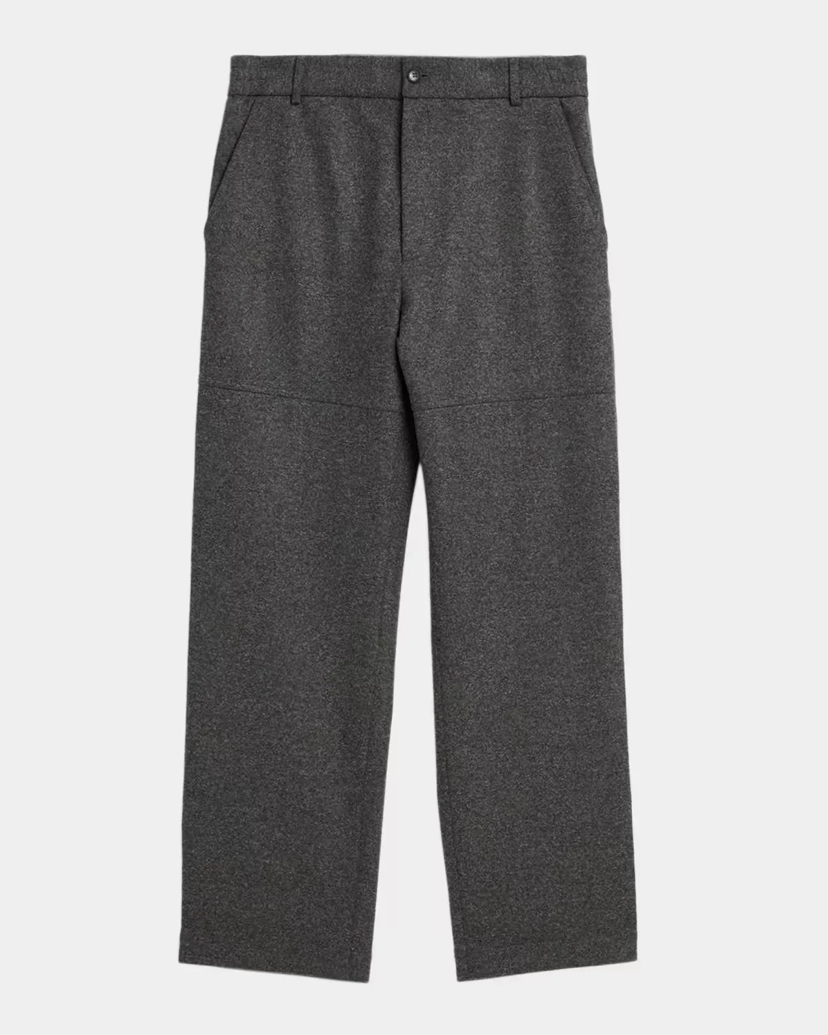 Straight Leg Flat-Front Trousers by Moncler