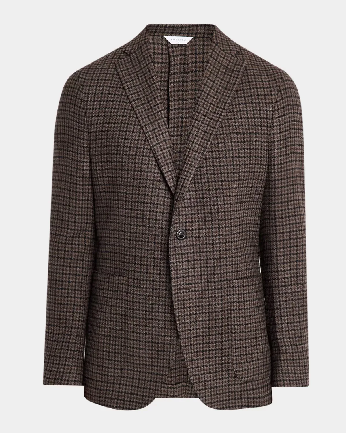 K. Jacket Houndstooth Plaid Wool & Cashmere Sport Coat by Boglioli