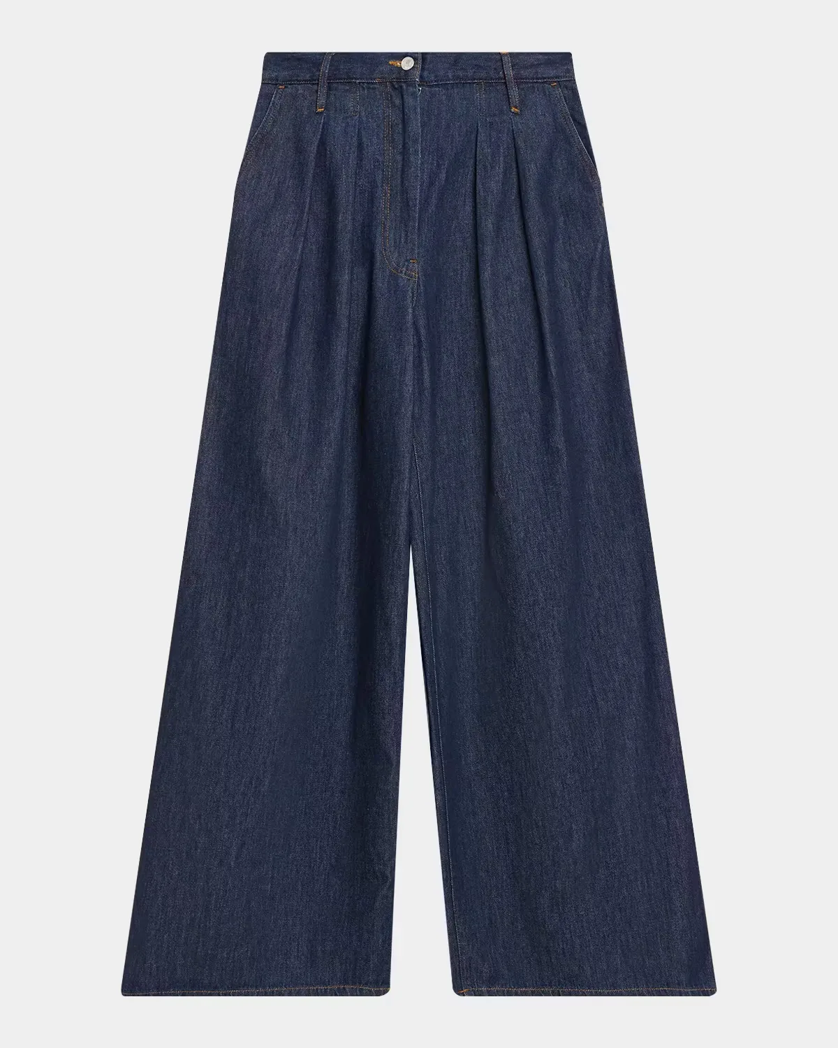 High-Rise Pleated Wide-Leg Jeans by Dries Van Noten