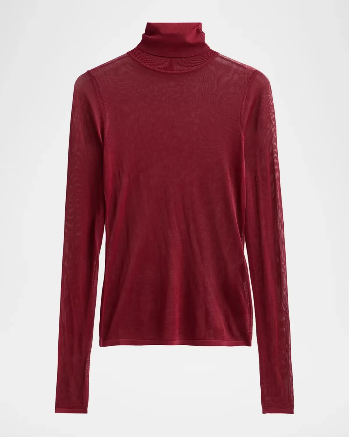 Fine-Knit High-Neck Top