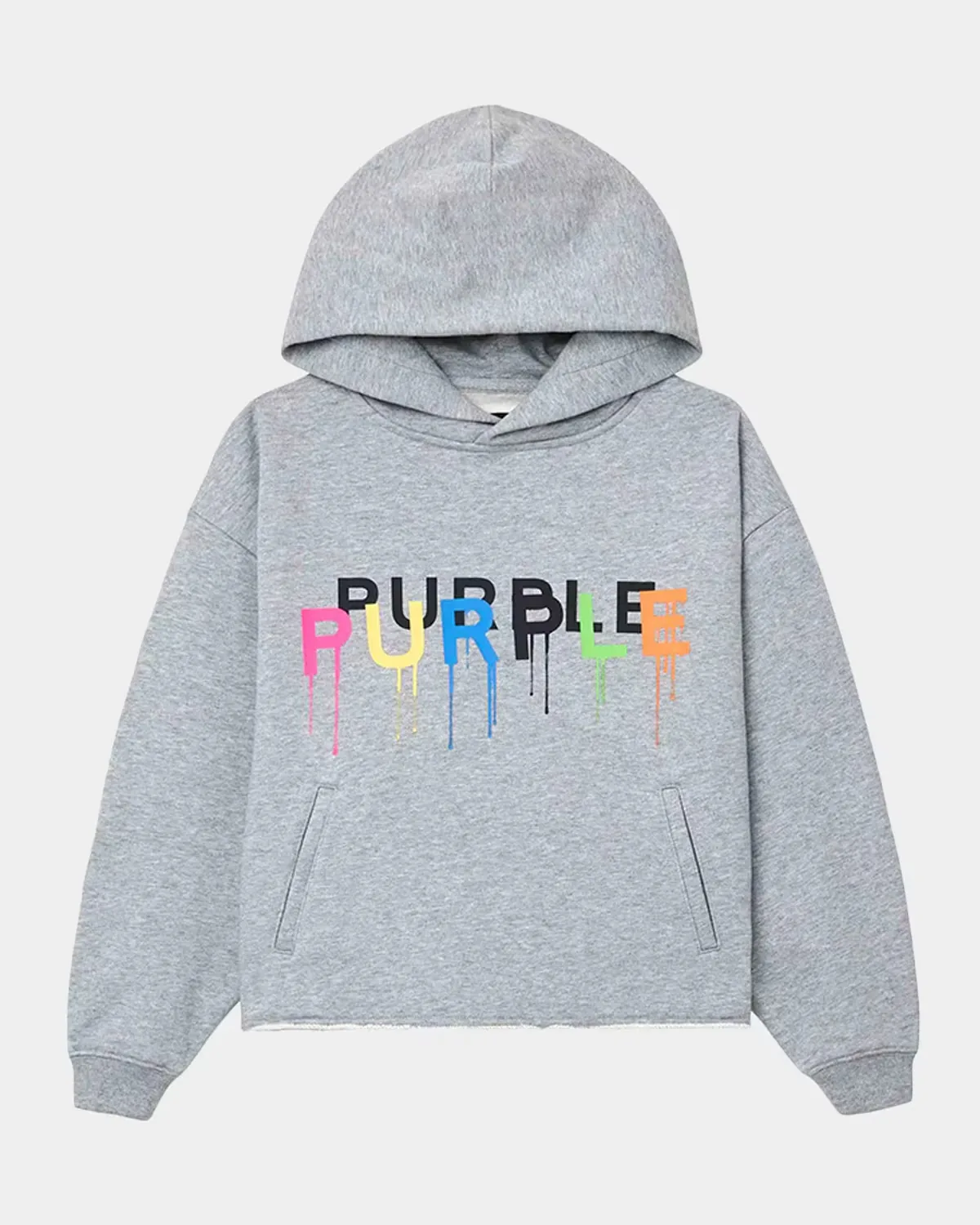 Painted Wordmark Cotton Hoodie by PURPLE
