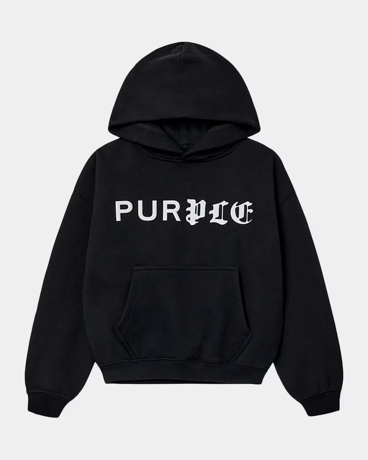 Half & Half Logo-Print Cotton Hoodie by PURPLE