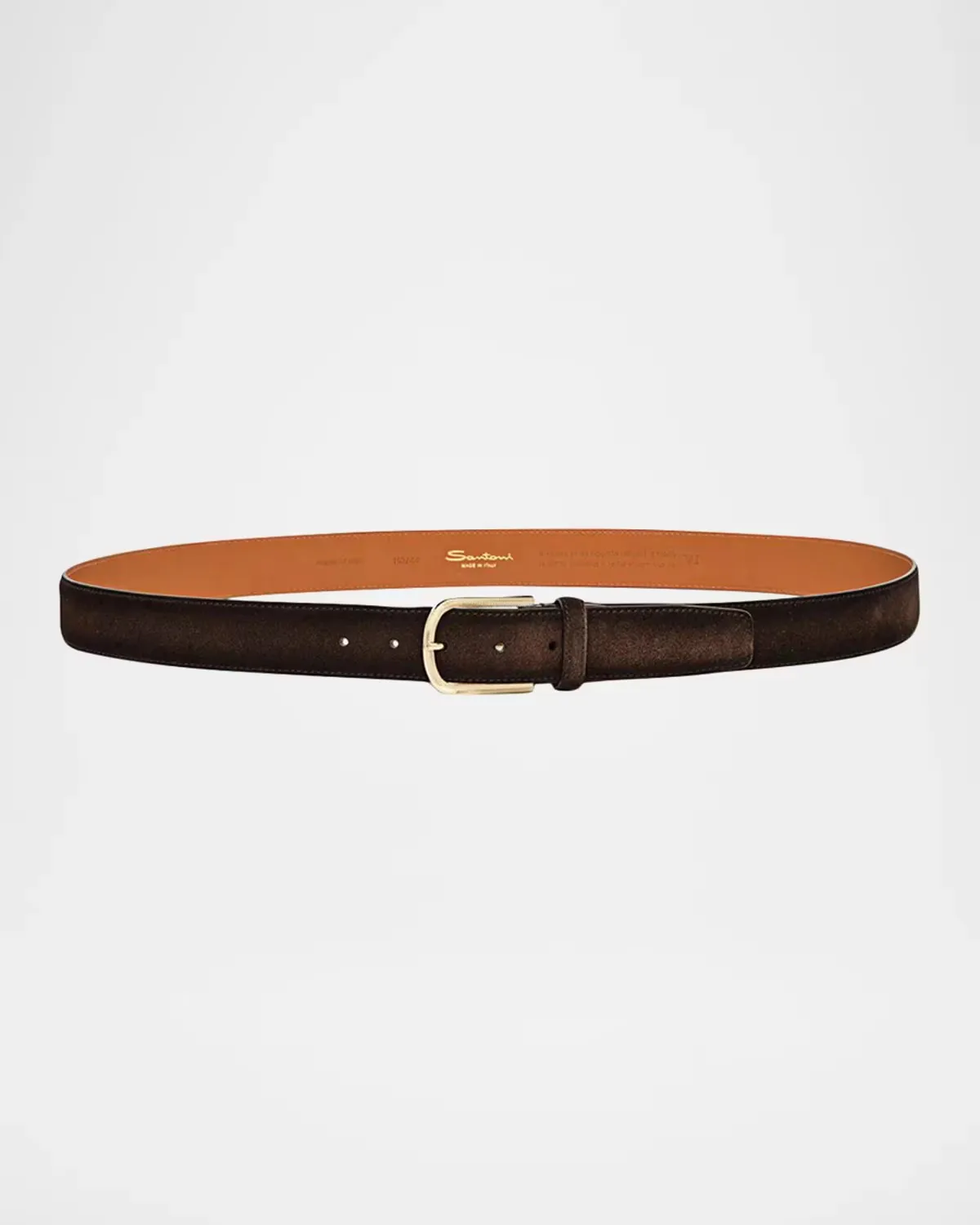 Cintura Fibbia Suede Round-Buckle Belt by Santoni
