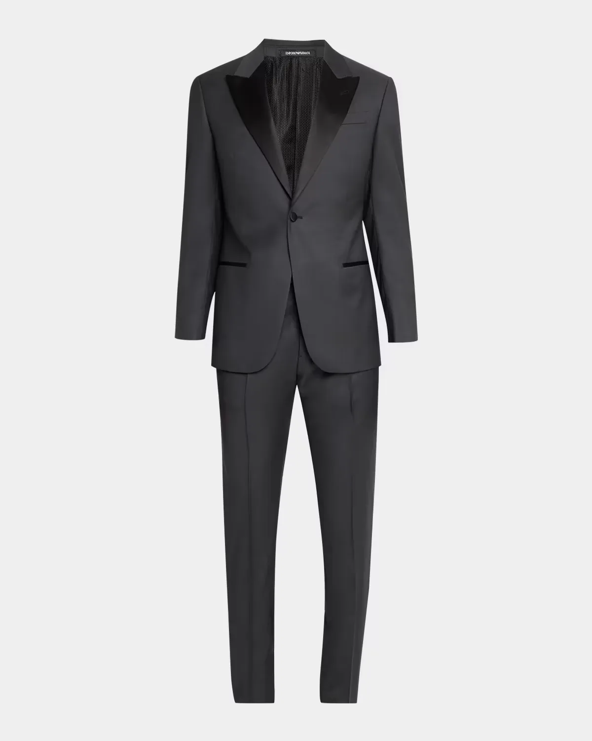 G Line Wool Satin-Trim Tuxedo by Armani