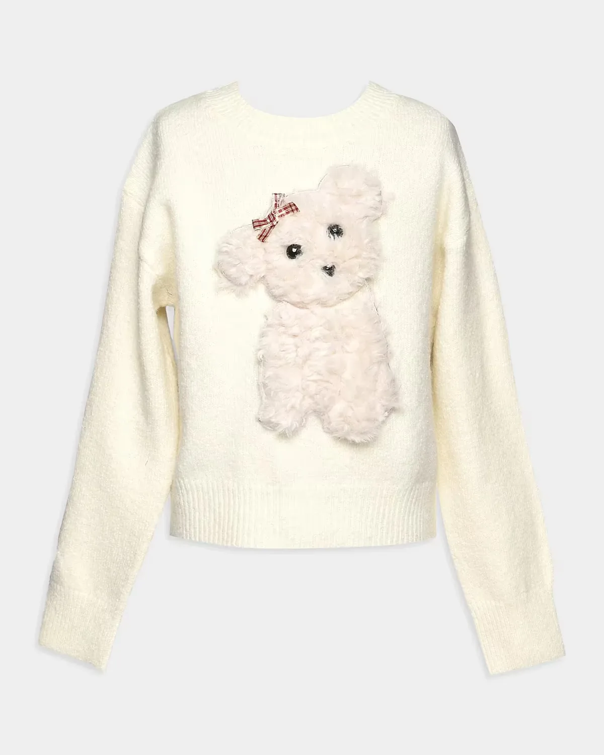 Puppy Embellished Knit Sweater by Hannah Banana
