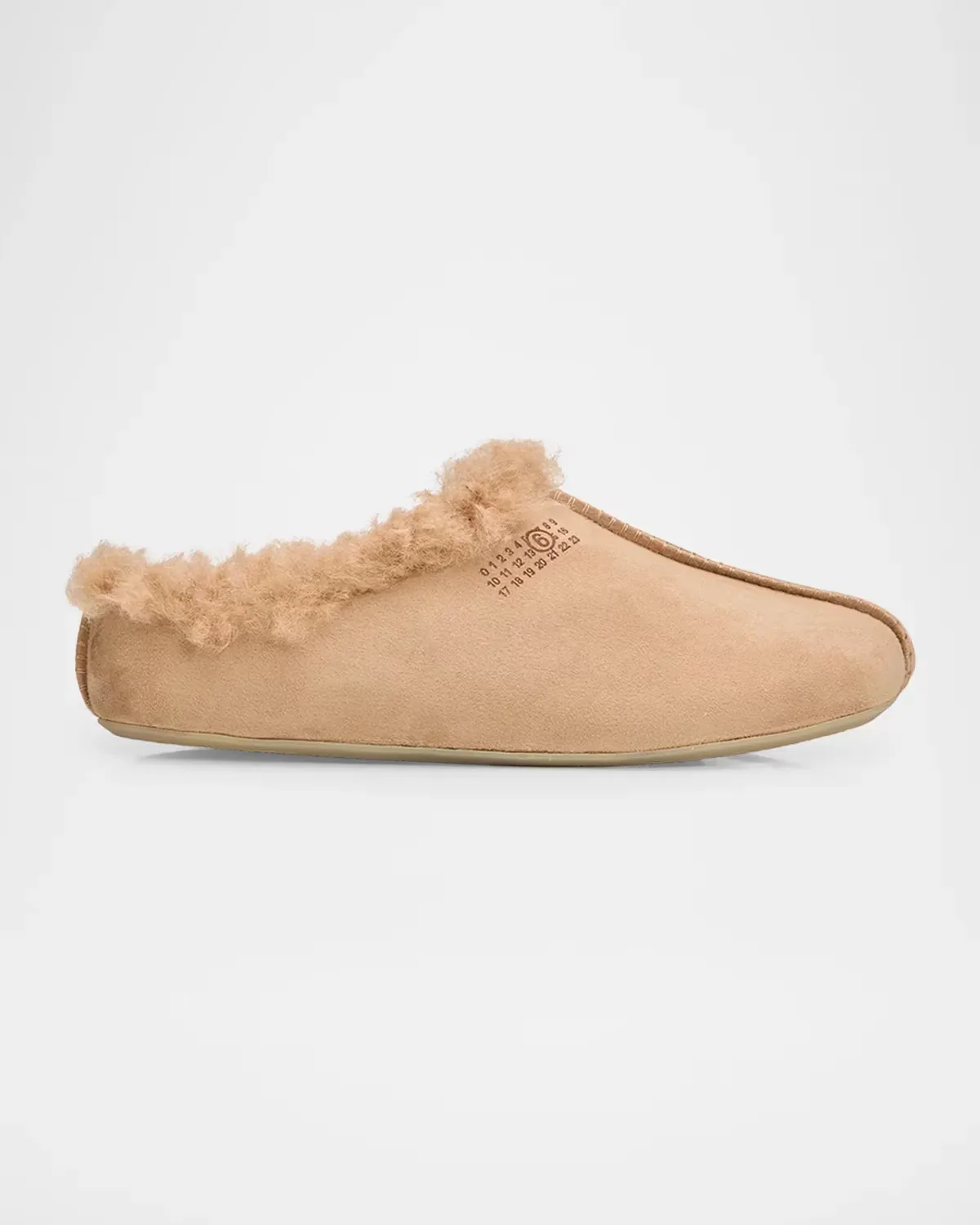 Shearling-Lined Suede Anatomical Mules by Maison Margiela