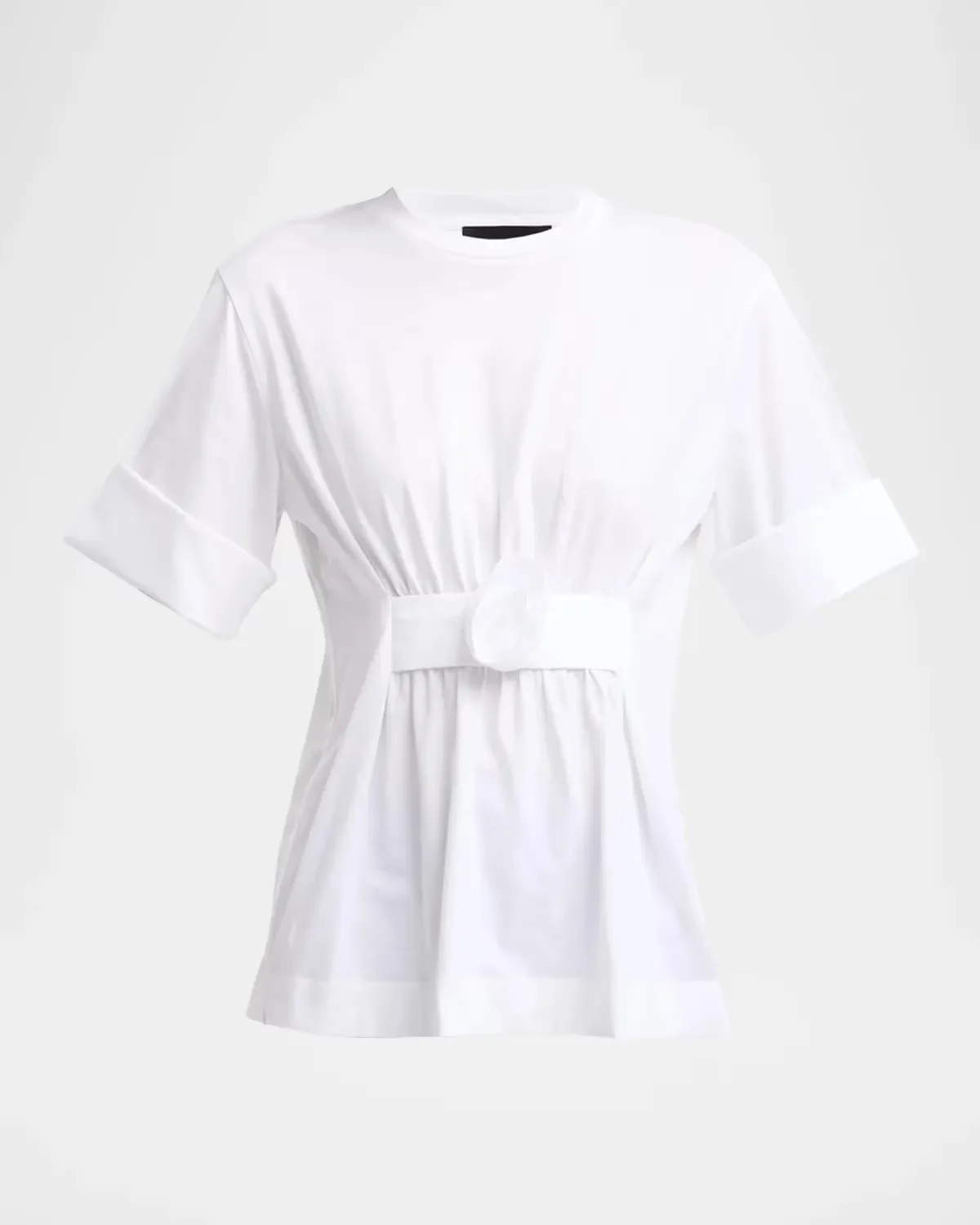 Gathered Rose Wire Sleeve Boy T-Shirt by Simone Rocha