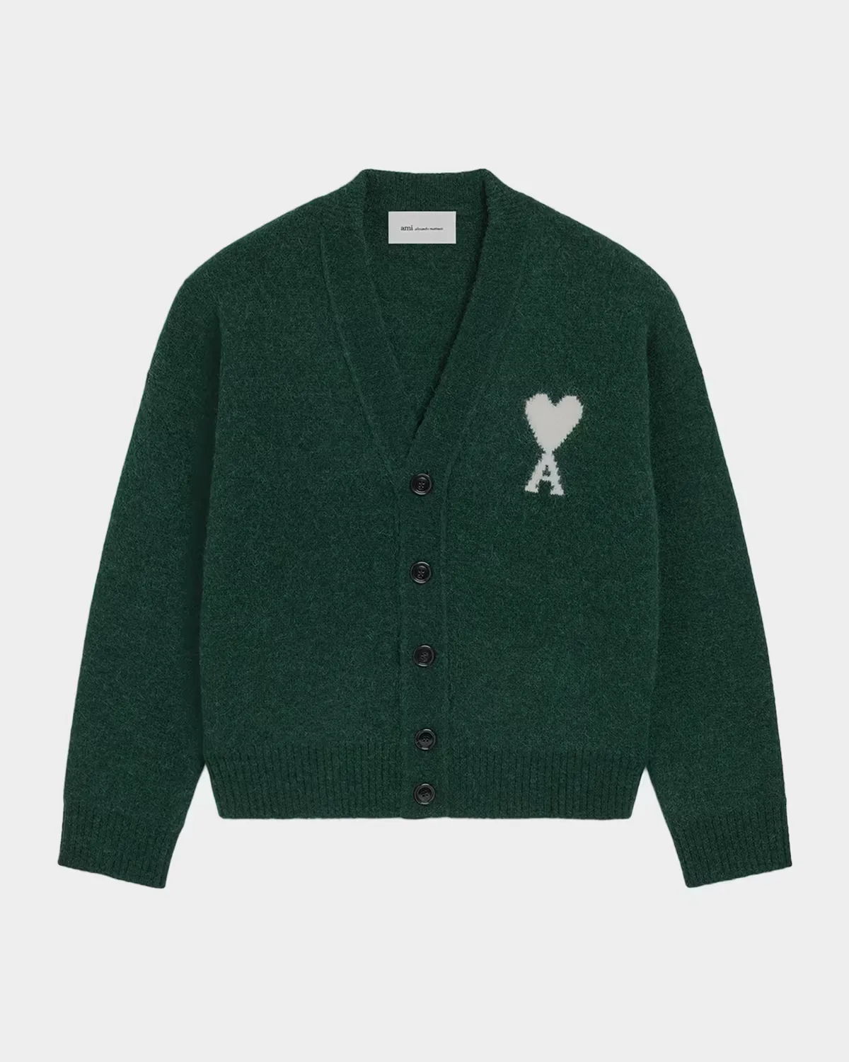 Intarsia Ami De Caur Knit Cardigan by Ami Paris