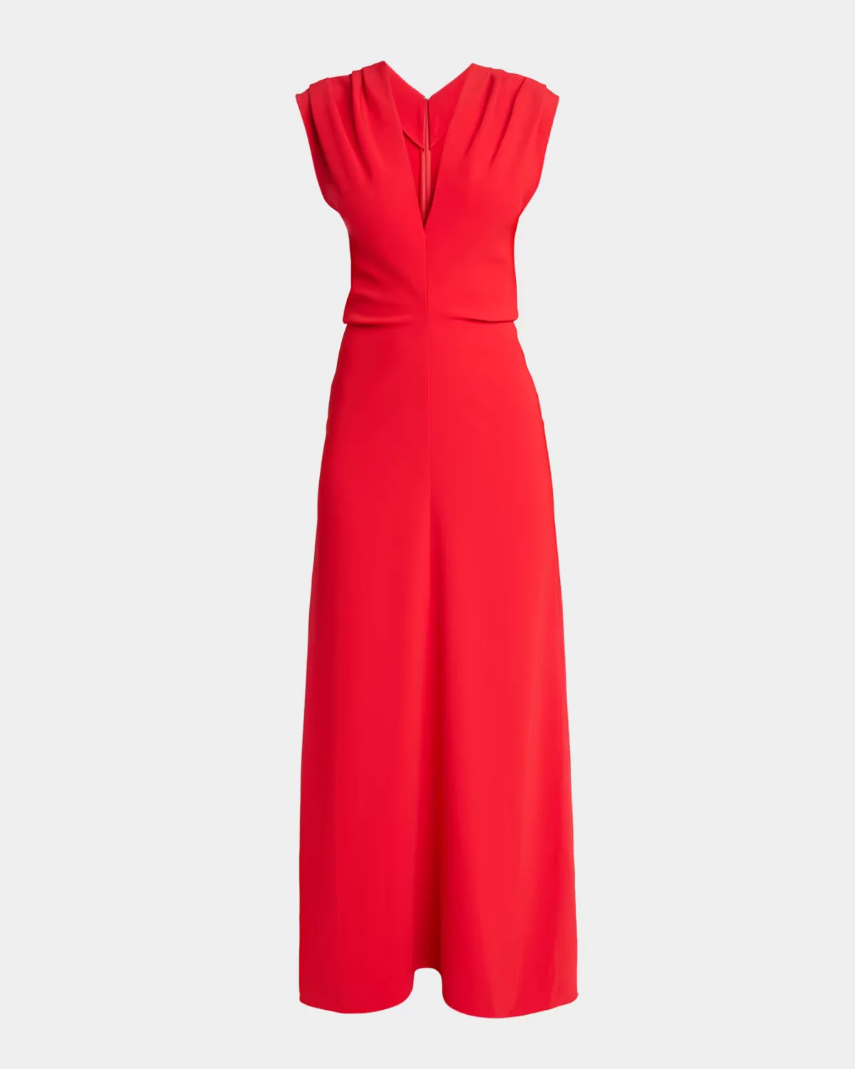 Geraldine Plunging Gathered-Shoulder Sleeveless Maxi Dress by Proenza Schouler