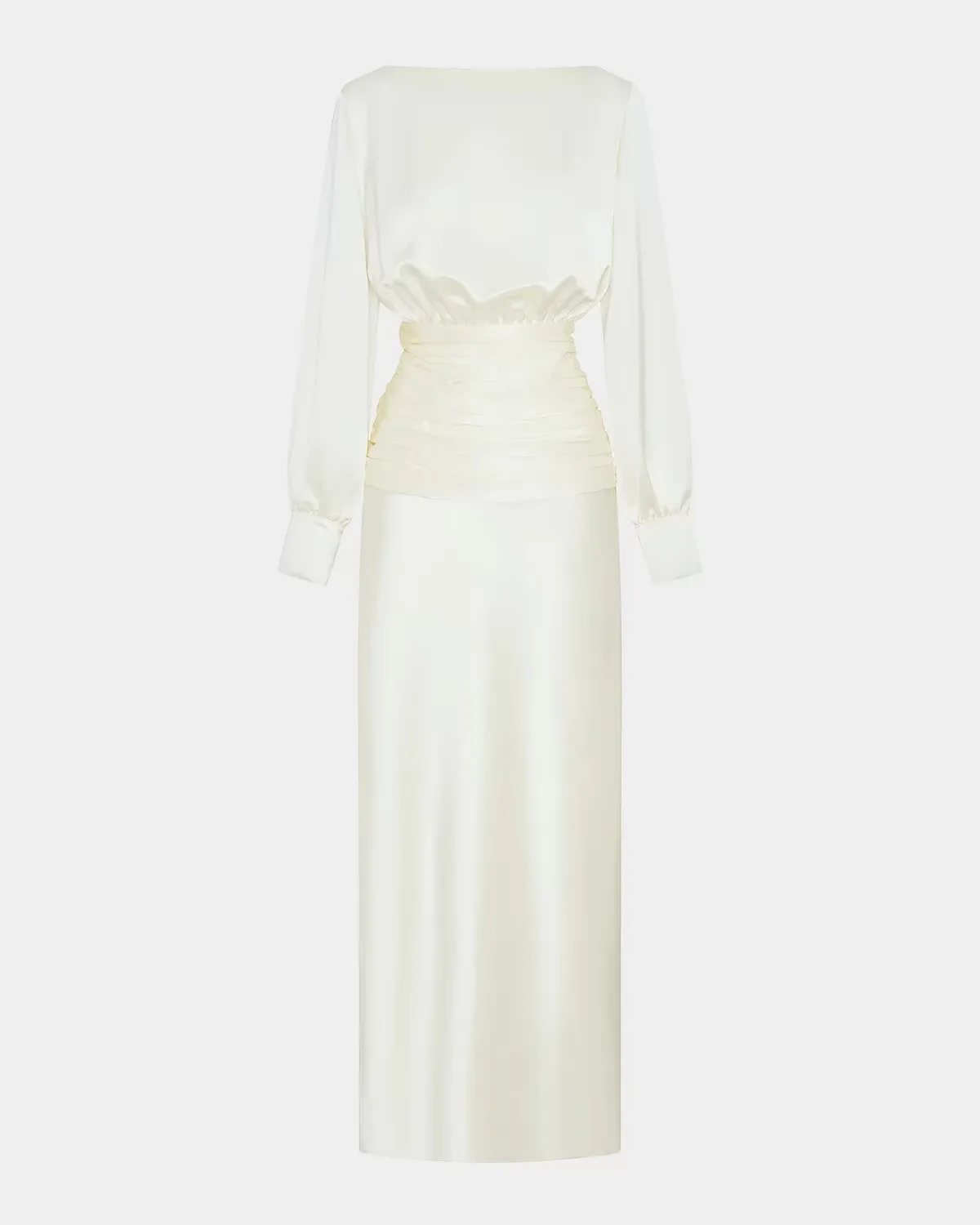 Samina Open-Back Satin Gown by NICHOLAS