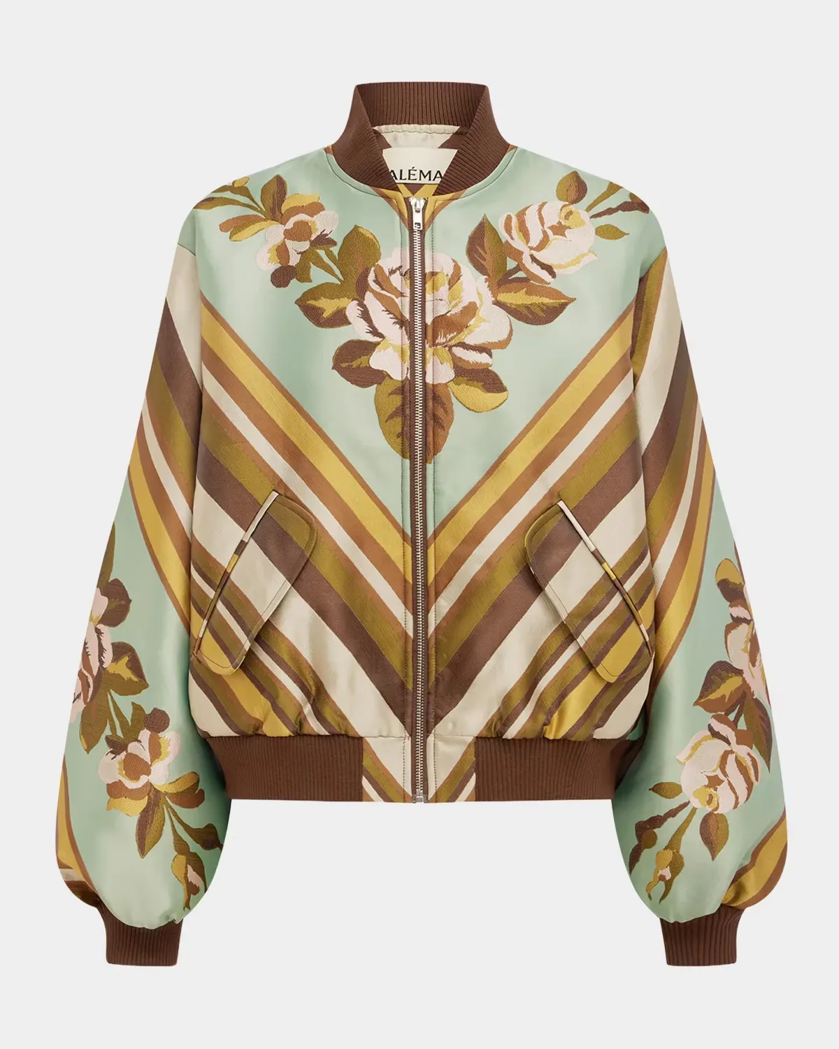 La Rose Jacquard Bomber Jacket by ALMAIS