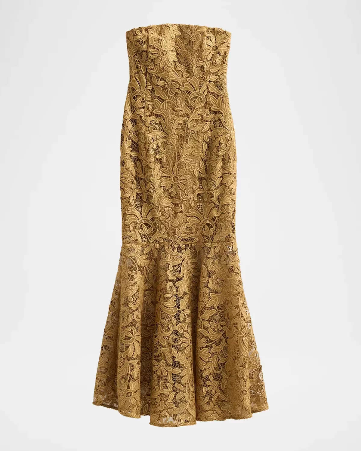 Tia Strapless Metallic Guipure Lace Dress by Generation Love