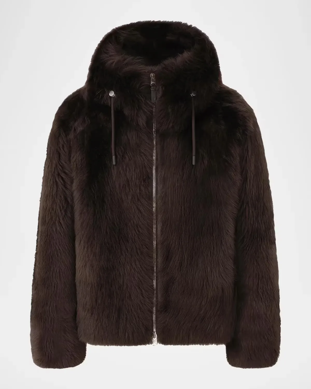 Moses Furry Shearling Hooded Jacket by Mackage