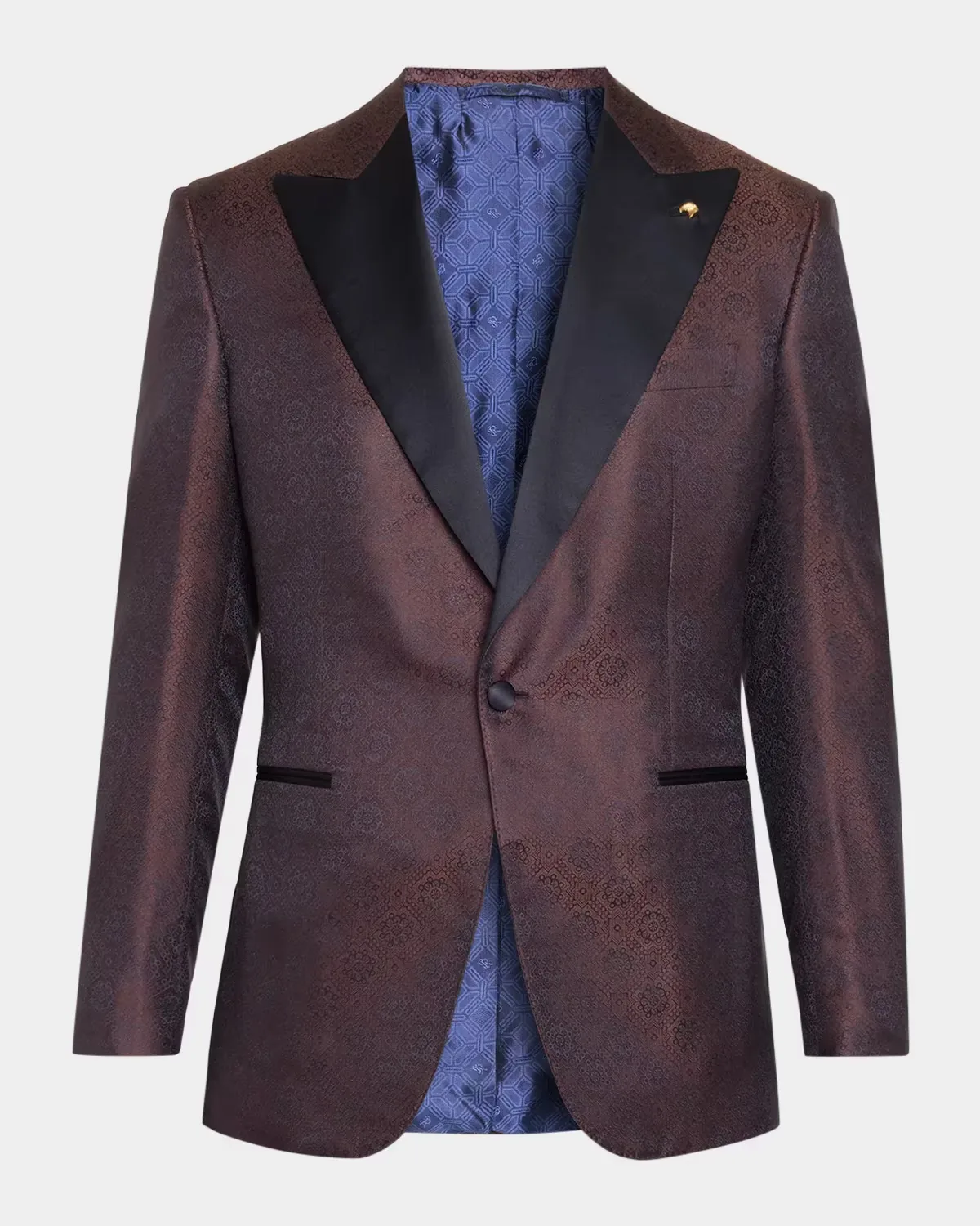 Mosaic Jacquard Peak Lapel Dinner Jacket by Stefano Ricci