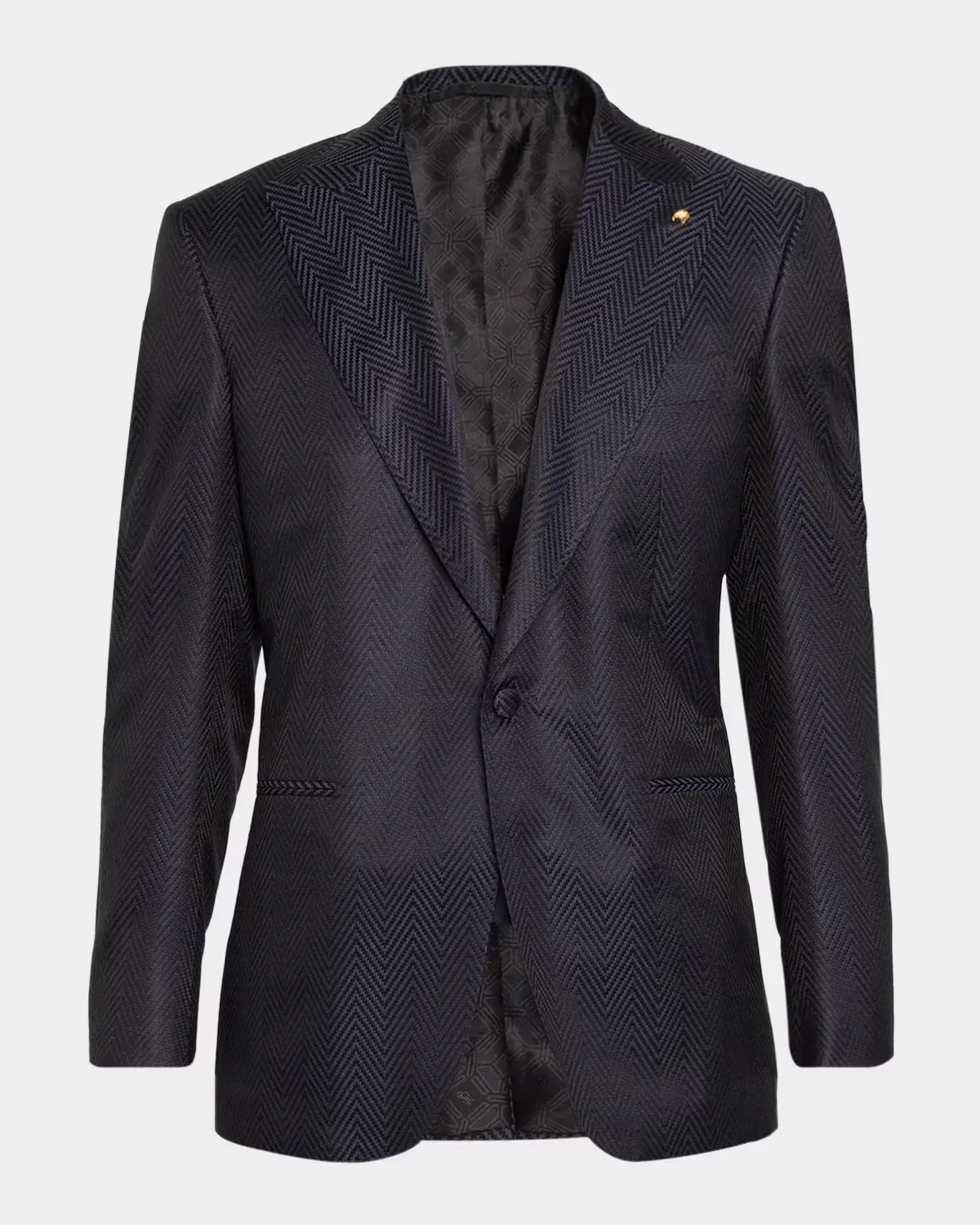 Silk-Wool Herringbone Single-Breasted Sport Coat by Stefano Ricci