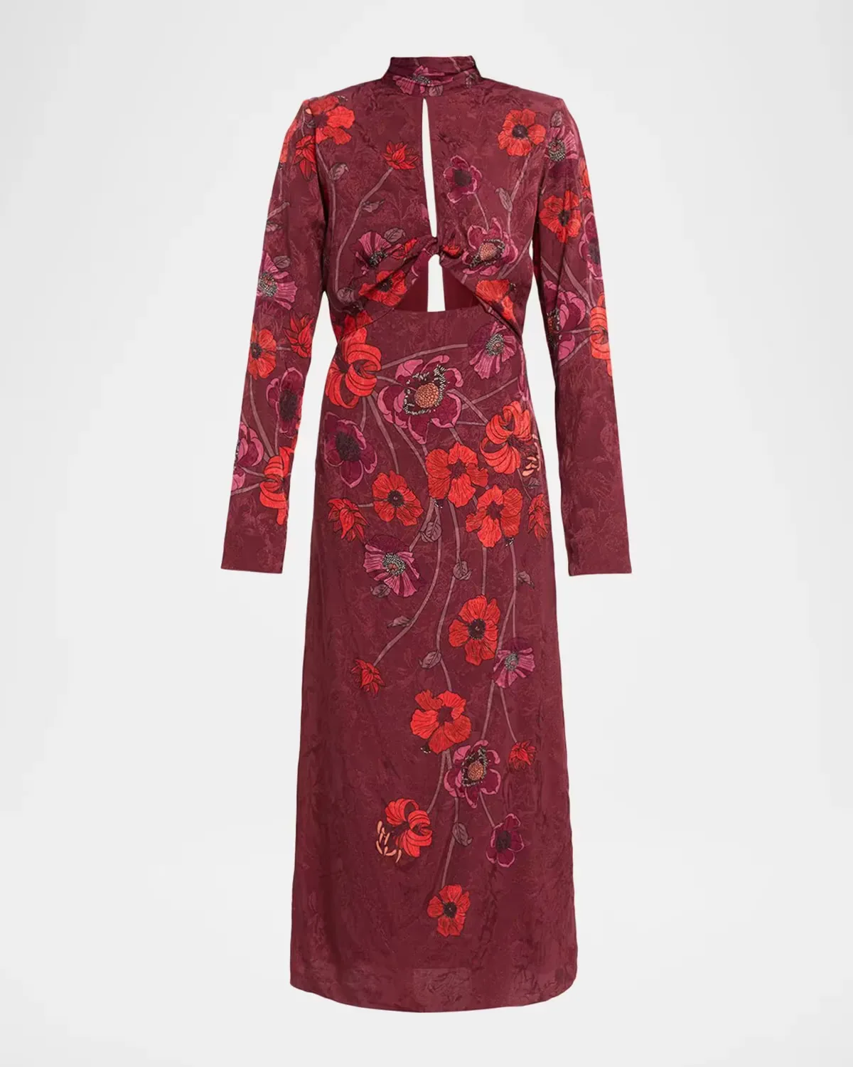 In the Woods Printed Jacquard Ankle Dress by Johanna Ortiz