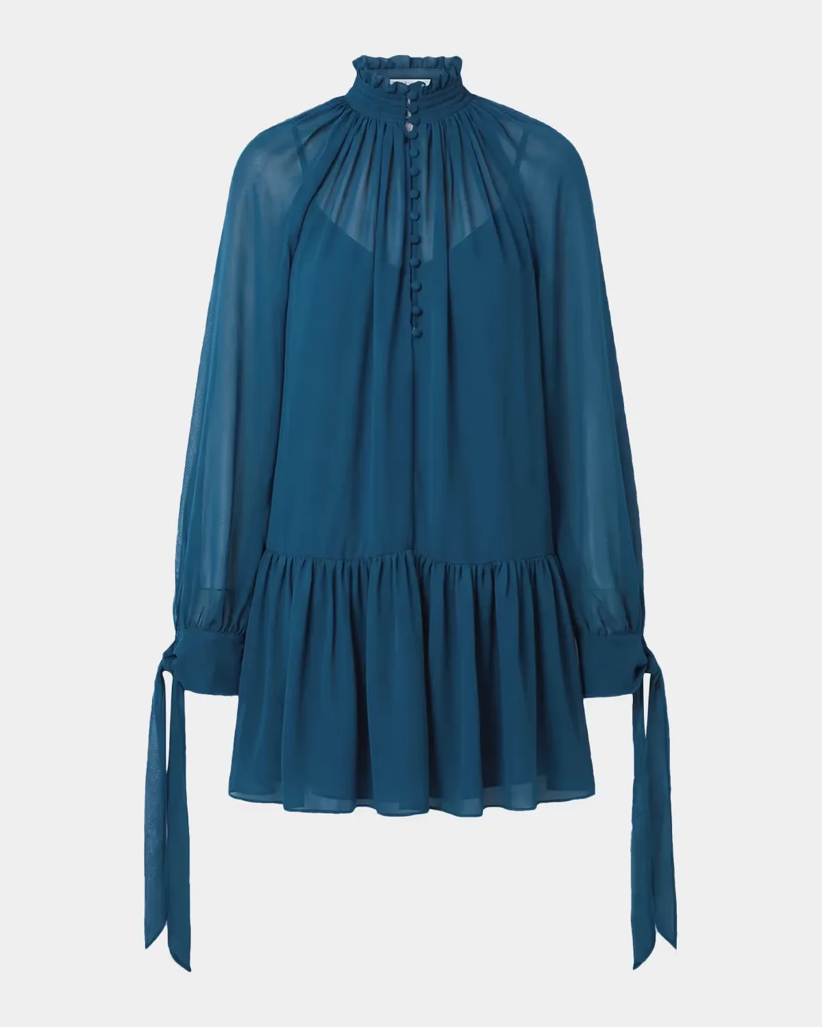 Eliza Georgette Flounce Mini Dress by NICHOLAS