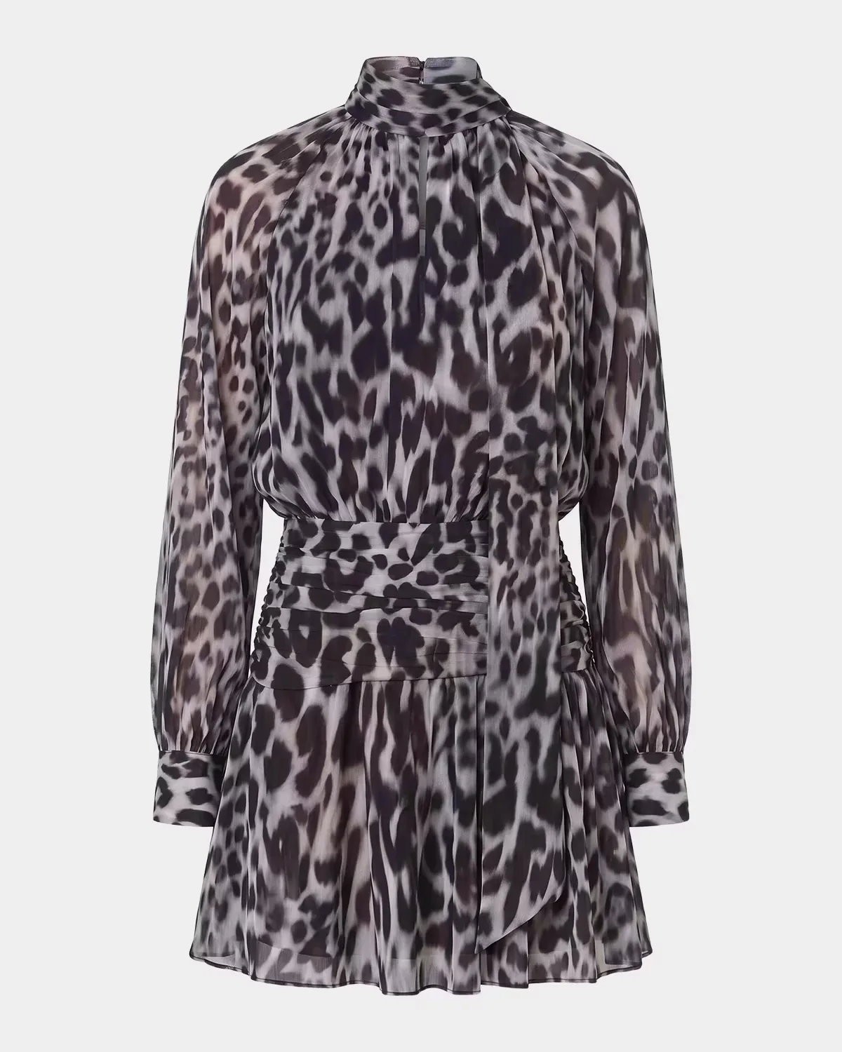 Courtney Leopard-Print Georgette Mini Dress by NICHOLAS