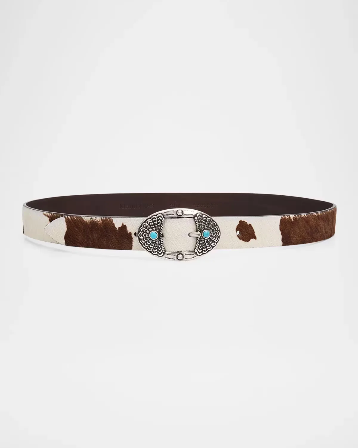 Concho Buckle Calf Hair Belt