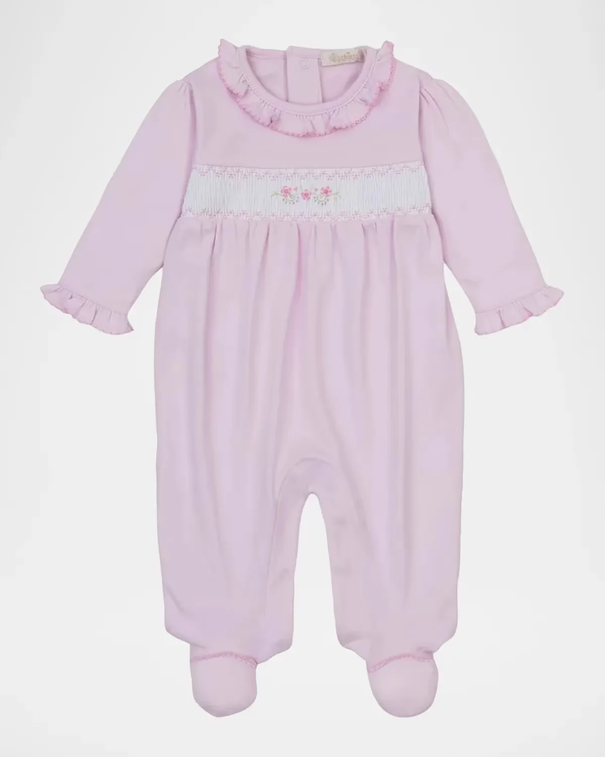 Lace-Trim Cotton Footie by Kissy Kissy