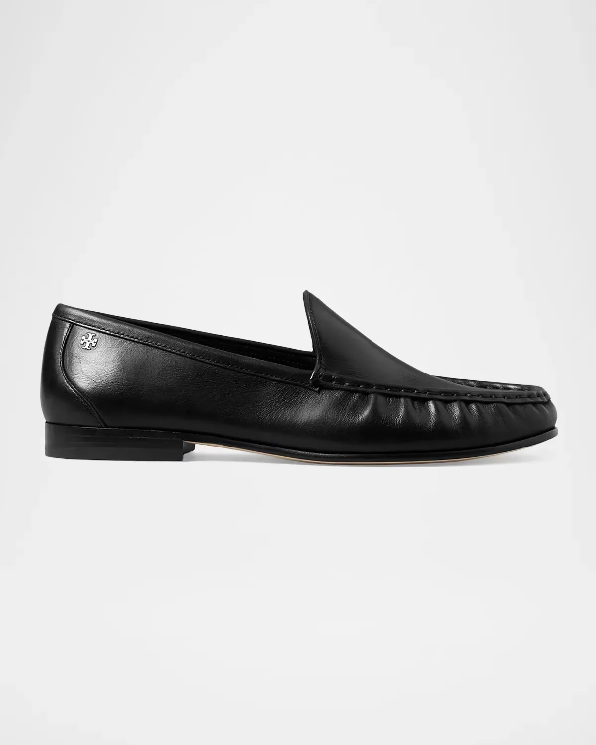 Classic Ruched Leather Loafers by Tory Burch