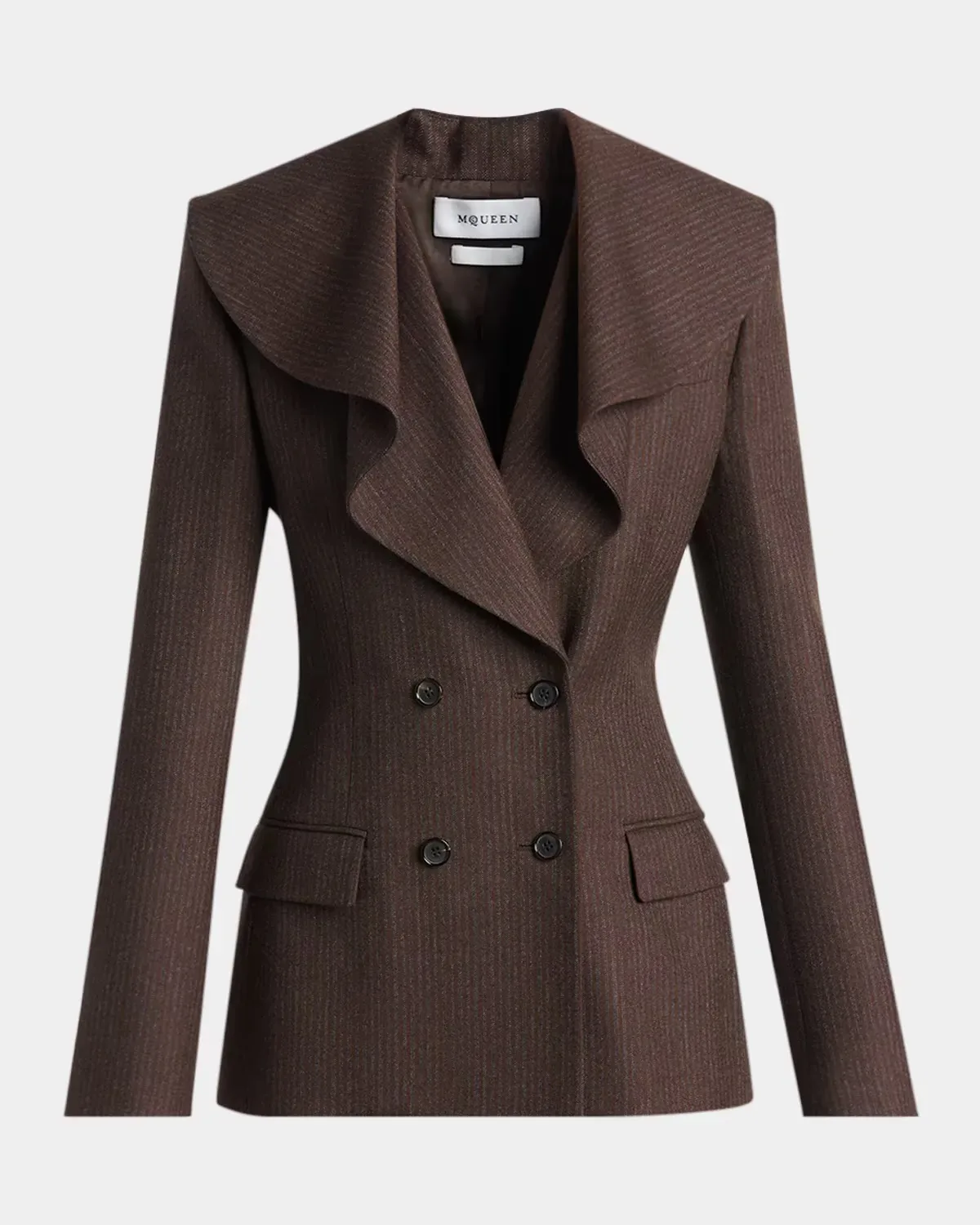 Striped Double-Breasted Wool Blazer by McQueen