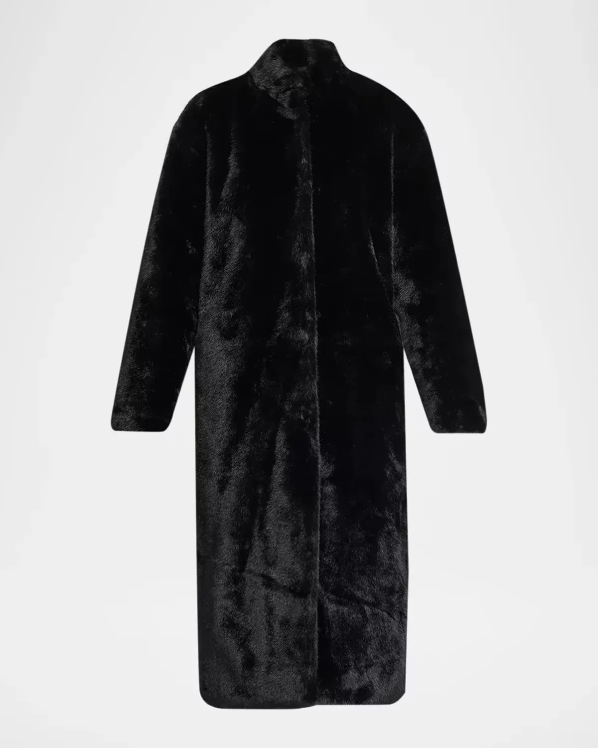 Cassian Faux Fur High Collar Coat by Et Ochs